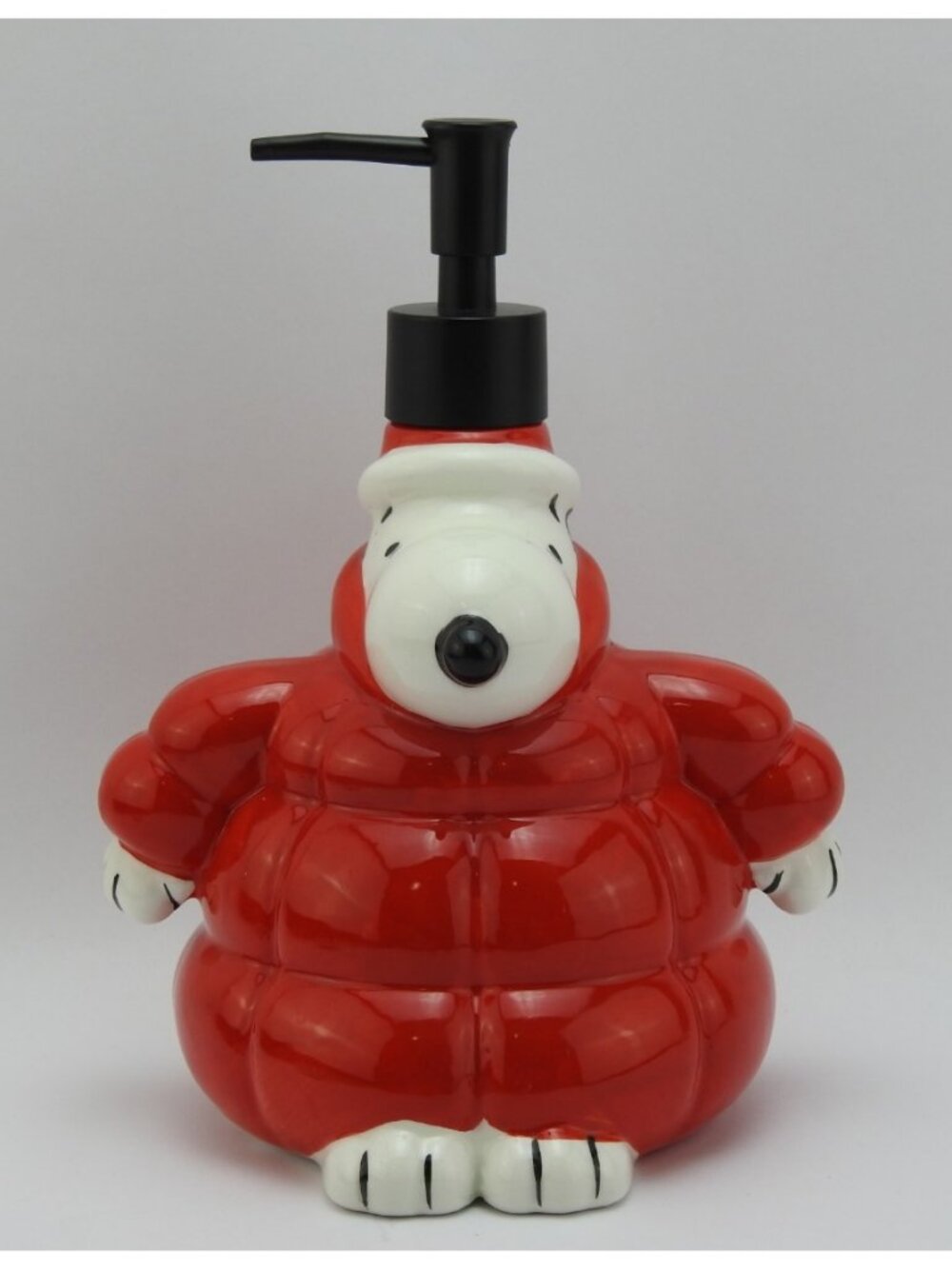 Peanuts Snoopy Zrike Red Puffer Jacket Soap Dispenser 8" New Christmas Lotion